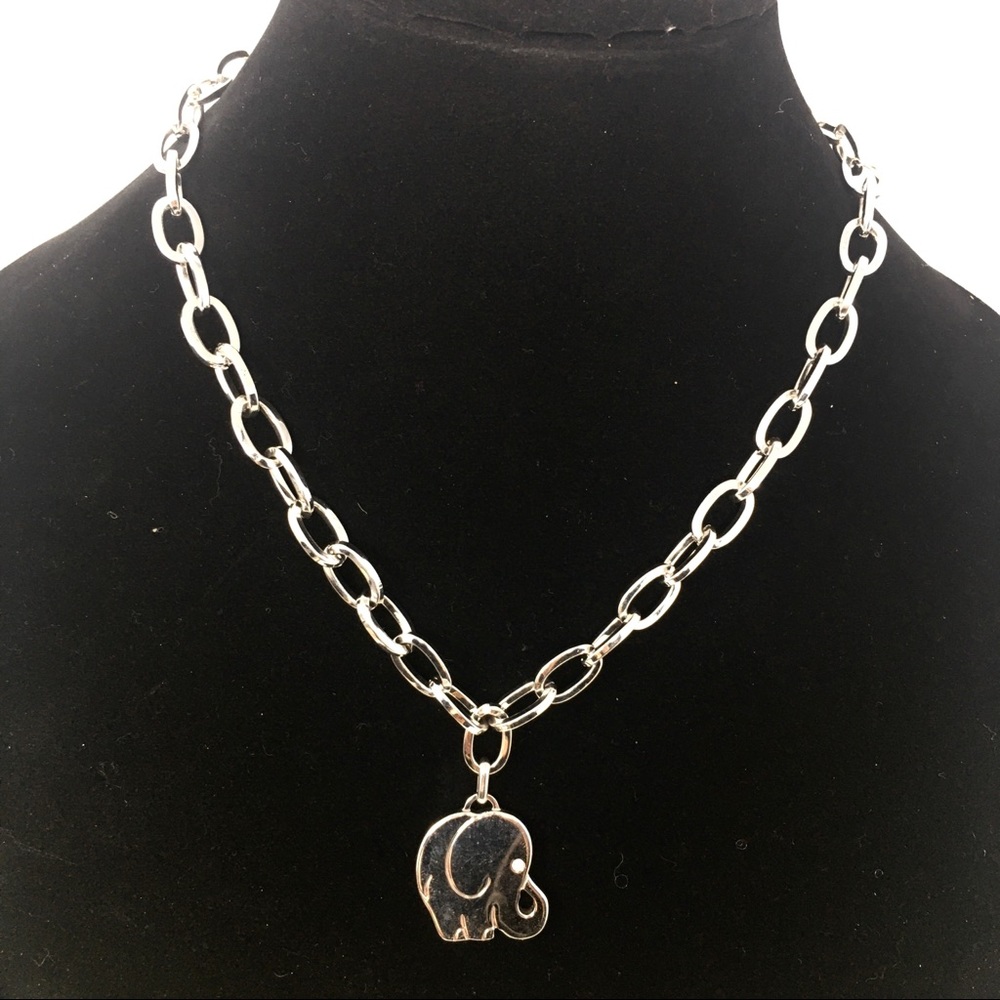 Link chain with Elephant pendant made in Italy